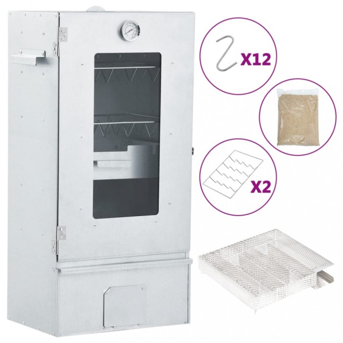 vidaXL Afumătoare cuptor/grătar, generator fum rece, oțel galvanizat 3200763
