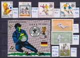Lot filatelic Sport / Fotbal - Coliță Coreea de Nord Germania Campioană Italia '90 &amp; timbre Spania, Polonia, Rom&acirc;nia, Albania, Grecia -A991