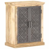 Cumpara ieftin Dulap cu usi din otel, 60 x 35 x 75 cm, lemn masiv de mango
