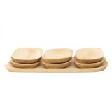 Set 7 platouri lemn arin pentru servire 50x20x2.5cm Zilan 1462_1