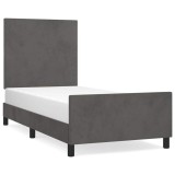 Cumpara ieftin Cadru de pat fara saltea, gri inchis, 80x200 cm, catifea