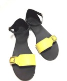 Sandale de dama din piele Ada Yellow