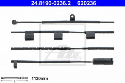 Senzor de avertizare,uzura placute de frana MINI MINI Cabriolet (R52) (2004 - 2007) ATE 24.8190-0236.2 foto