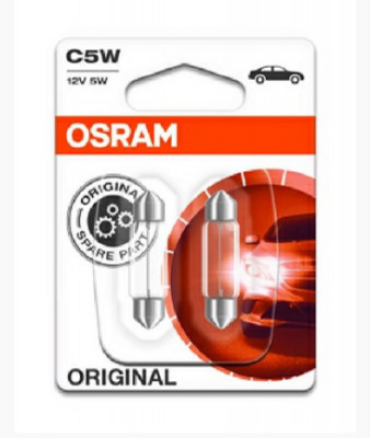 SET 2 BECURI 12V C5W ORIGINAL BLISTER OSRAM-35mm foto