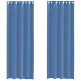 Perdele Voile cu Oelii 2 buc Albastru Regal