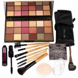 Set Machiaj : Trusa Fard + Pensule + Tus + Pudra Iluminatore + Rimel, Makeup