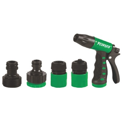 Pistol pentru stropit, 1/2, 2 functii, 4 accesorii, plastic foto