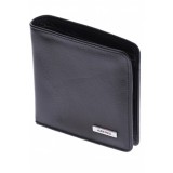 Portofel barbati ALPIN POLO, din piele naturala, negru, 11 x 10 cm, 606N
