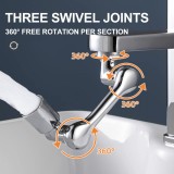 Extensor Robinet NOUSEG ABS Rotativ Argintiu + Accesorii - Aerator Plastic