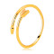 Inel din aur galben de 14K &ndash; săgeată răsucită, cu capetele inelului separate - Marime inel: 52