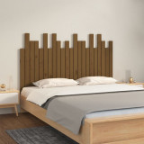 VidaXL Tăblie pat pentru perete, maro miere 140x3x80 cm lemn masiv pin