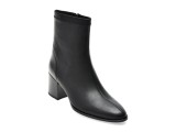 Botine IMAGE negre, A2695, din piele naturala