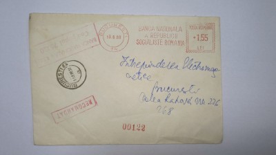 LOT 2 PLICURI CU ANTET / STAMPILA BANCA NATIONALA A ROMANIEI RSR , ANII 80 foto