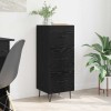 VidaXL Bufet cu sertar Stejar negru 34 x 34.5 x 90 cm Lemn compozit 881551