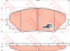 Set placute frana,frana disc TOYOTA RAV 4 IV (WWA4, AVA4, ZSA4, ALA4) (2012 - 2016) TRW GDB3424