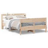 Cumpara ieftin Cadru de pat fara saltea, 150x200 cm, lemn masiv pin
