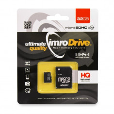 Card memorie IMRO microSD 32GB clas&amp;amp;#259; 10 cu adaptor SD foto