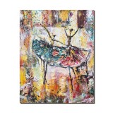 Tablou balerine stilizate impasto pictat manual, 50x40cm acril pe panza in relief efect 3D, Kenny Varniote