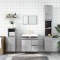 Gossi dulap de baie, gri beton, 30x30x190 cm, lemn prelucrat
