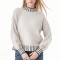 Pulover bej deschis cu maneci usor bufante Z-101 M9