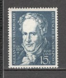 Saarland.1959 100 ani moarte Al.Freiherr von Humboldt-naturalist si geograf SS.564