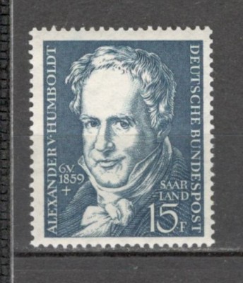 Saarland.1959 100 ani moarte Al.Freiherr von Humboldt-naturalist si geograf SS.564 foto