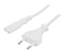 Cablu Alimentare Alb 1.2m 2x0,5mm&sup2; CEE 7/16 la IEC C7