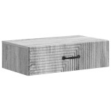 vidaXL Masă laterală montată pe perete Sonoma gri 59 x 34,5 x 17 cm 898661