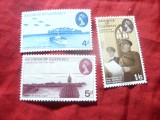 Serie Guernsey 1970 Aniversarea 25 Ani Guernsey - , 3 valori, Nestampilat