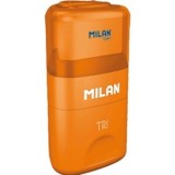Ascutitoare cu radiera Milan Tri, plastic, rezervor