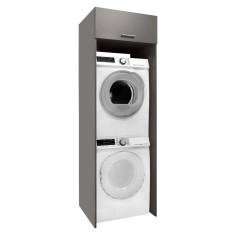 Dulap deasupra masinii de spalat si uscator DTD laminat gri grafit Jergi 67,5x67x210 cm