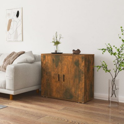 vidaXL Dulap, stejar fumuriu, 80x33x70 cm, lemn compozit foto