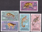 Africa Centrala 1979 fauna maimute MI 242-246 MNH ww80, Nestampilat