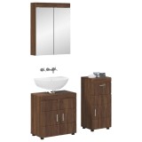 vidaXL Set de mobilier pentru baie TULUM Stejar &icirc;nchis Lemn compozit 3398031