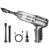 Aspirator Auto Portabil 3 in 1 TechoneĂ&sbquo;&Acirc;&reg; Dust Master, 15000 Pa, 100W, 2 Viteze, Filtru HEPA, Functie Suflanta,