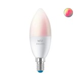 Cumpara ieftin Bec LED RGB inteligent WiZ Connected Colors C37, Wi-Fi, E14,