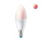 Bec LED RGB inteligent WiZ Connected Colors C37, Wi-Fi, E14,