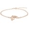Kiddie - Bratara personalizata talpita cu nume din argint 925 placat cu aur roz