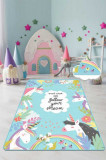 Covor antiderapant pentru copii Cute Unicorn 150x200 cm, Chilai Home