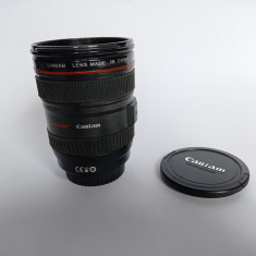 Cana pentru cafea cutie Fake obiectiv cadou foto Caniam EF24-105 mm f/4L USM T2