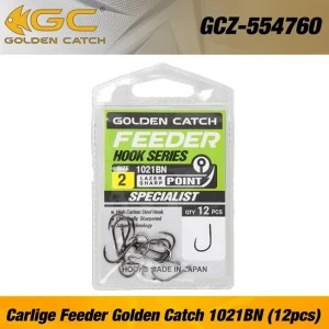 Carlige Feeder Golden Catch 1021BN Nr 12, 12buc foto