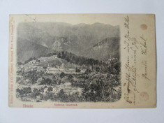 Sinaia vedere generala,carte postala circulata 1907 fotograf Franz Duschek foto