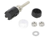 Soclu banană 4mm 15A negru pe panou