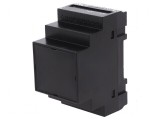 Carcasă ABS neagră pentru şină DIN 90mm x 52mm x 65mm
