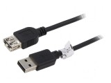 Cablu USB 2.0 A-A 5m negru cu PVC, Goobay