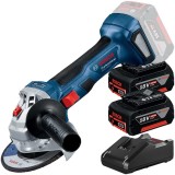 Bosch GWS 180-LI + GBA + GAL 18V-40 - Polizor unghiular 125 mm + Set 2 acumulatori si incarcator Li-Ion 18 V 5 Ah