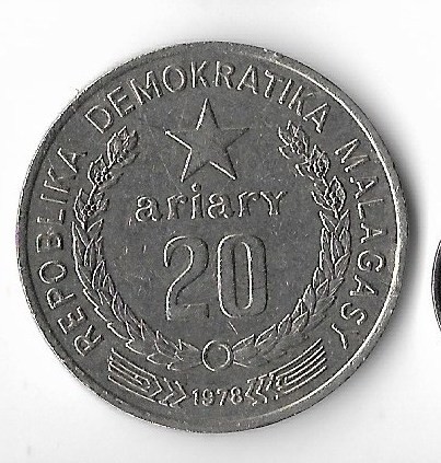 Moneda 20 ariary 1978, FAO - Madagascar