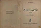 1940 Vasile Voiculescu &rdquo;&Icirc;ntrezăriri ( Poeme)&rdquo; / din biblioteca Iorgu IORDAN / STAMPILA Fundația pentru Literatură și Artă &bdquo;Regele Carol II&rdquo;