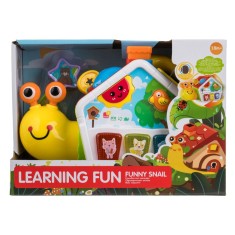 Jucarie interactiva melc &ndash; Funny Snail Learning Fun, cu lumini, sunete si activitati educative, 18+ luni