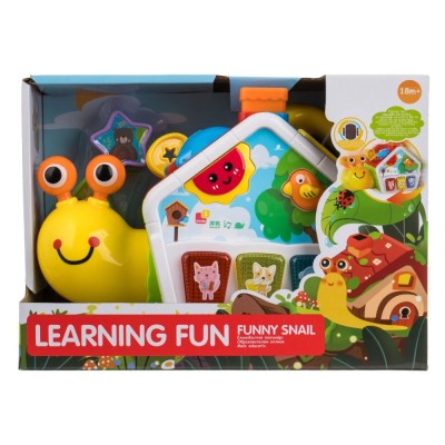 Jucarie interactiva melc &amp;ndash; Funny Snail Learning Fun, cu lumini, sunete si activitati educative, 18+ luni foto